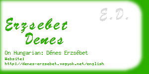 erzsebet denes business card